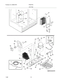 13 - System parts for Frigidaire Refrigerator FRS3HR5JQ3 from AppliancePartsPros.com