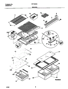04 - Shelves parts for Frigidaire Refrigerator FRT16NRGW7 from AppliancePartsPros.com