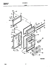02 - Door parts for Frigidaire Refrigerator FRT16RSCW4 from AppliancePartsPros.com