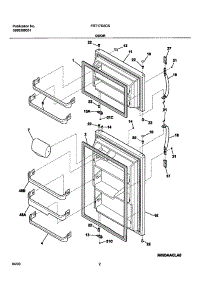 03 - Doors parts for Frigidaire Refrigerator FRT17G5CSB0 from AppliancePartsPros.com