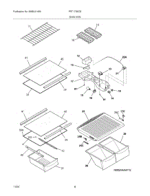 07 - Shelves parts for Frigidaire Refrigerator FRT17G5CSB2 from AppliancePartsPros.com