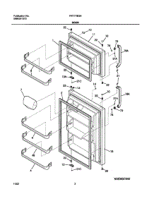03 - Doors parts for Frigidaire Refrigerator FRT17IB3AZ3 from AppliancePartsPros.com