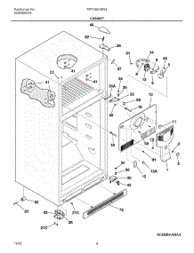 05 - Cabinet parts for Frigidaire Refrigerator FRT18B1BW2 from AppliancePartsPros.com