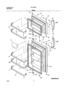 03 - Door parts for Frigidaire Refrigerator FRT17IB3AZ1 from AppliancePartsPros.com