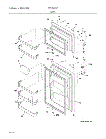 03 - Door parts for Frigidaire Refrigerator FRT17L3FW7 from AppliancePartsPros.com