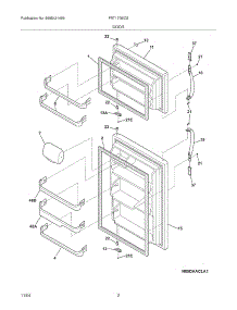 03 - Door parts for Frigidaire Refrigerator FRT17G5CSB3 from AppliancePartsPros.com