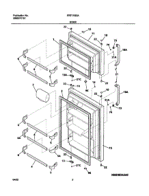 03 - Doors parts for Frigidaire Refrigerator FRT17IB3AQ2 from AppliancePartsPros.com