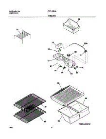 07 - Shelves parts for Frigidaire Refrigerator FRT17IB3AQ2 from AppliancePartsPros.com