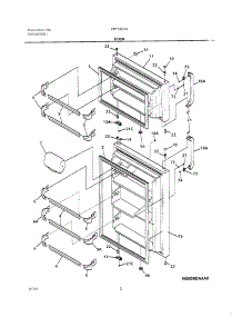 03 - Door parts for Frigidaire Refrigerator FRT18C5AW0 from AppliancePartsPros.com