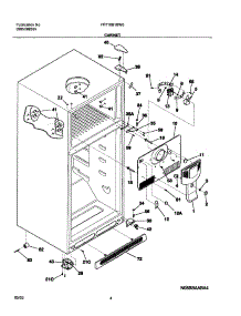 05 - Cabinet parts for Frigidaire Refrigerator FRT18B1BW0 from AppliancePartsPros.com