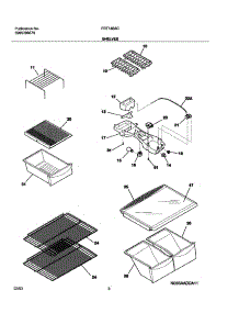 07 - Shelves parts for Frigidaire Refrigerator FRT18B6CB1 from AppliancePartsPros.com