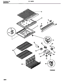 04 - Shelves, Controls, Divider, Mullion parts for Frigidaire Refrigerator FRT18BRBW2 from AppliancePartsPros.com