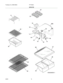 07 - Shelves parts for Frigidaire Refrigerator FRT18B4AQA from AppliancePartsPros.com