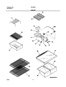 07 - Shelves parts for Frigidaire Refrigerator FRT18B5AW1 from AppliancePartsPros.com