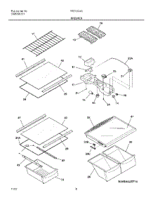 07 - Shelves parts for Frigidaire Refrigerator FRT18G4AZB from AppliancePartsPros.com