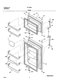 03 - Door parts for Frigidaire Refrigerator FRT18B6CQ1 from AppliancePartsPros.com