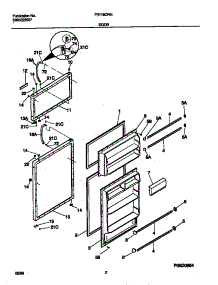 02 - Doors parts for Frigidaire Refrigerator FRT16CRHY3 from AppliancePartsPros.com