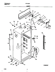 03 - Cabinet parts for Frigidaire Refrigerator FRT16JRCW1 from AppliancePartsPros.com