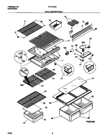 04 - Shelves / Controls parts for Frigidaire Refrigerator FRT16JRCW0 from AppliancePartsPros.com