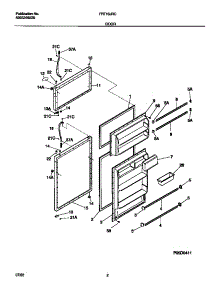02 - Door parts for Frigidaire Refrigerator FRT16JRCD0 from AppliancePartsPros.com