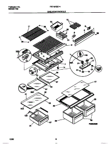 04 - Shelves / Controls parts for Frigidaire Refrigerator FRT16RSCD4 from AppliancePartsPros.com