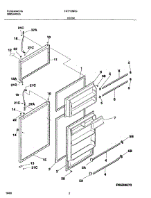 03 - Door parts for Frigidaire Refrigerator FRT16NRGY8 from AppliancePartsPros.com