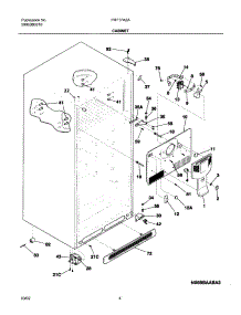 05 - Cabinet parts for Frigidaire Refrigerator FRT17A2AQ2 from AppliancePartsPros.com