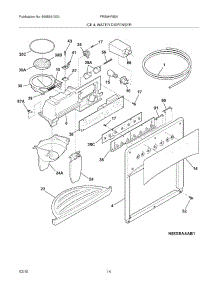 15 - Ice & Water Dispenser parts for Frigidaire Refrigerator FRS6HF55KW1 from AppliancePartsPros.com