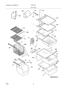 09 - Shelves parts for Frigidaire Refrigerator FRS6LF7FS9 from AppliancePartsPros.com