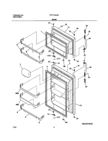 03 - Door parts for Frigidaire Refrigerator FRT17GG5AW0 from AppliancePartsPros.com