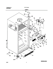 05 - Cabinet parts for Frigidaire Refrigerator FRT17GG5AW0 from AppliancePartsPros.com