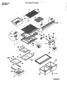 04 - Shelves, Controls, Divider, Mullion parts for Frigidaire Refrigerator FRT17PRBW2 from AppliancePartsPros.com
