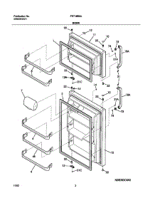 03 - Doors parts for Frigidaire Refrigerator FRT18B5AZ6 from AppliancePartsPros.com