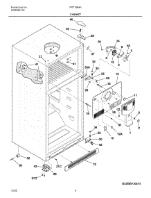 05 - Cabinet parts for Frigidaire Refrigerator FRT18B4AZ8 from AppliancePartsPros.com