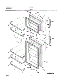 03 - Door parts for Frigidaire Refrigerator FRT18B5AQ1 from AppliancePartsPros.com