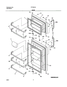 03 - Door parts for Frigidaire Refrigerator FRT18C5AW4 from AppliancePartsPros.com