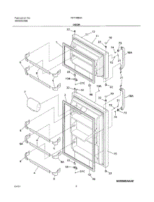 03 - Door parts for Frigidaire Refrigerator FRT18B4AT0 from AppliancePartsPros.com