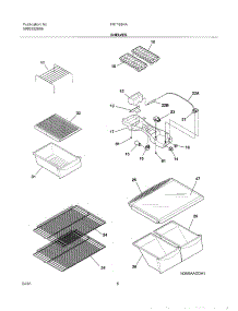 07 - Shelves parts for Frigidaire Refrigerator FRT18B4AT0 from AppliancePartsPros.com