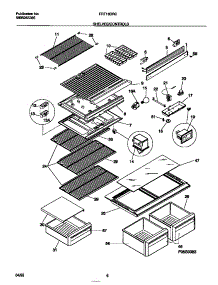 04 - Shelves / Control parts for Frigidaire Refrigerator FRT18DRCW0 from AppliancePartsPros.com