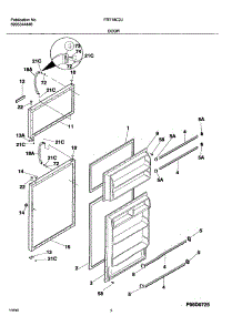 03 - Door parts for Frigidaire Refrigerator FRT18C2JZ1 from AppliancePartsPros.com