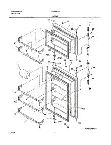 03 - Door parts for Frigidaire Refrigerator FRT18G4AW2 from AppliancePartsPros.com
