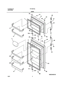 03 - Door parts for Frigidaire Refrigerator FRT18FS5AQ4 from AppliancePartsPros.com
