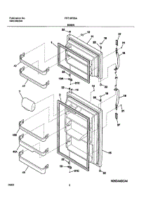03 - Doors parts for Frigidaire Refrigerator FRT18FS5AQ8 from AppliancePartsPros.com