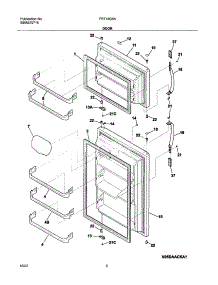 03 - Door parts for Frigidaire Refrigerator FRT18G5AW9 from AppliancePartsPros.com