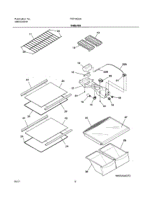 07 - Shelves parts for Frigidaire Refrigerator FRT18G3AW2 from AppliancePartsPros.com