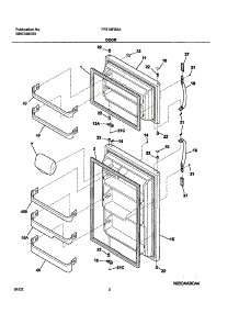 03 - Doors parts for Frigidaire Refrigerator FRT18FS5AQ6 from AppliancePartsPros.com