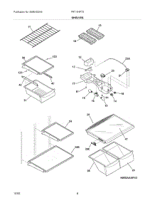 07 - Shelves parts for Frigidaire Refrigerator FRT18HP7DB6 from AppliancePartsPros.com