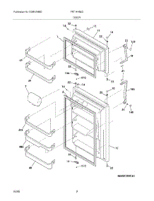 03 - Door parts for Frigidaire Refrigerator FRT18HS6DW2 from AppliancePartsPros.com