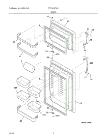 03 - Door parts for Frigidaire Refrigerator FRT18HS7JS1 from AppliancePartsPros.com