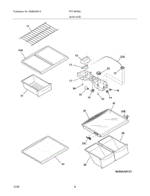 07 - Shelves parts for Frigidaire Refrigerator FRT18HS6JM3 from AppliancePartsPros.com